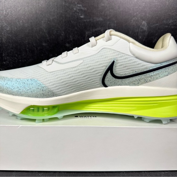 AIR ZOOM INFINITY TOUR NEXT% MENS SPIKED GOLF SHOES SIZE 8.5 WHITE GREEN NEW - Picture 8 of 10